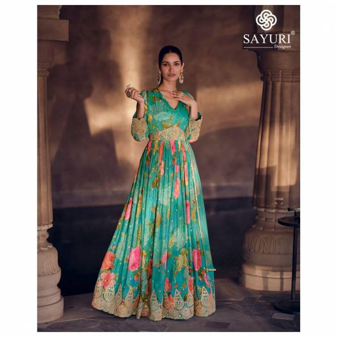 Kesar By Sayuri Georgette Embroidery Wedding Wear Gown With Dupatta Wholesale Shop In Surat
